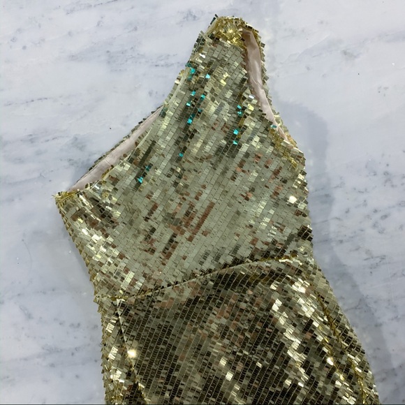 Gold Sequin Pageant Prom Homecoming Formal Dress - Picture 2 of 8